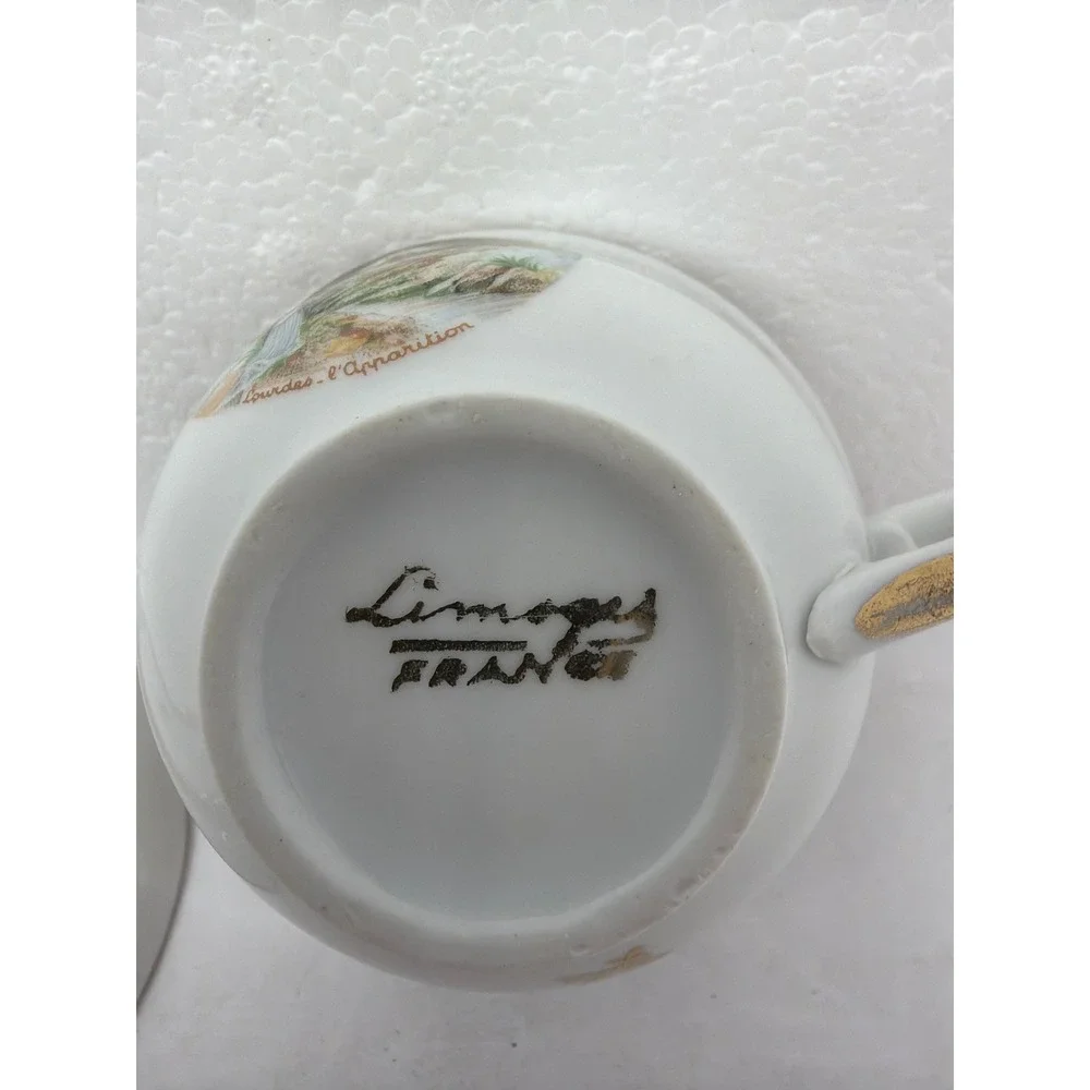 Vintage Mixed Tea Cup and‎ Saucer Set Limoges Lefton Japan Floral Holly 13pc Lot